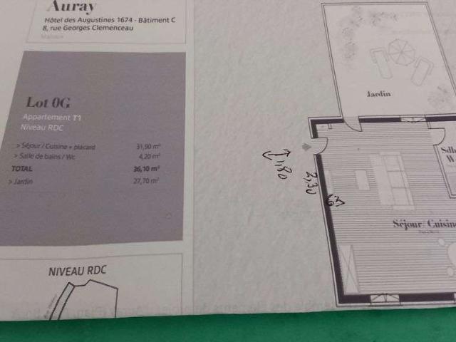 Location appartement 1 pièce Auray Kerdrain Kerudo 56