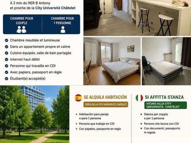 Location appartement 1 pièce Antony 92