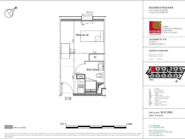 Location appartement 1 pièce Colombelles 14