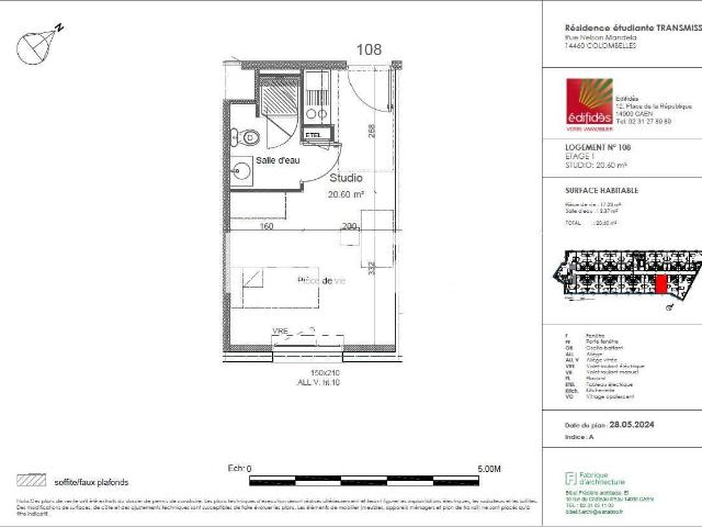 Location appartement 1 pièce Colombelles 14