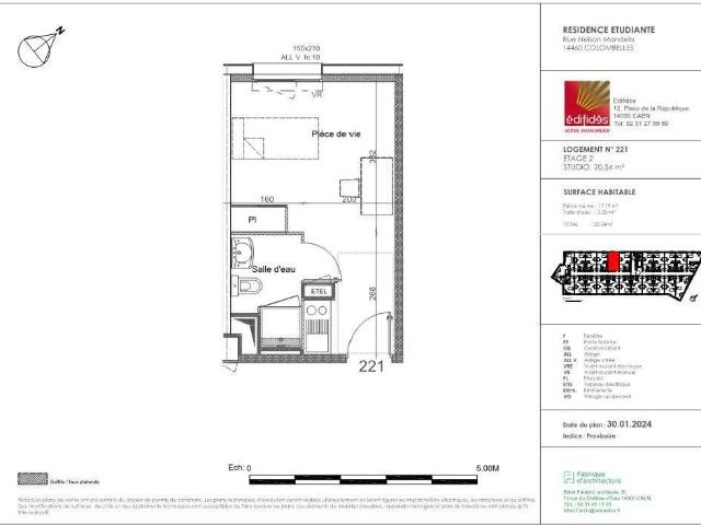 Location appartement 1 pièce Colombelles 14