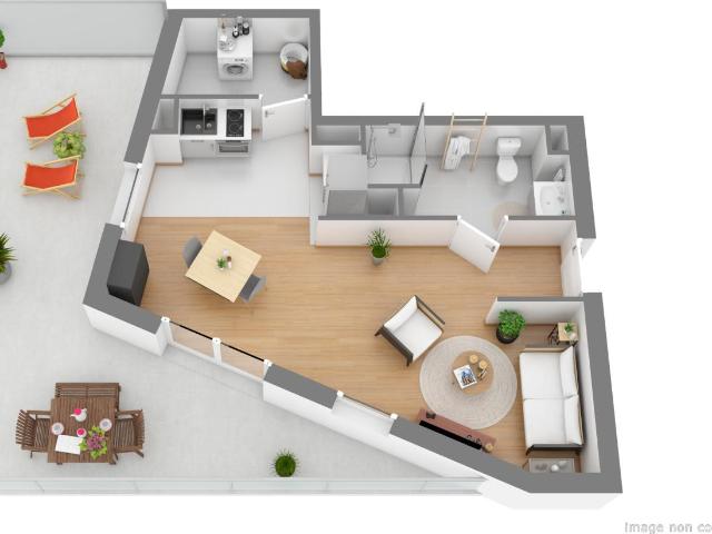 Location appartement 1 pièce COMPIEGNE 36m² à 647.26€/mois CDC Habitat