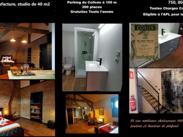 Location appartement 1 pièce Roubaix 59