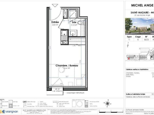 Location appartement 1 pièce Saint Nazaire 44