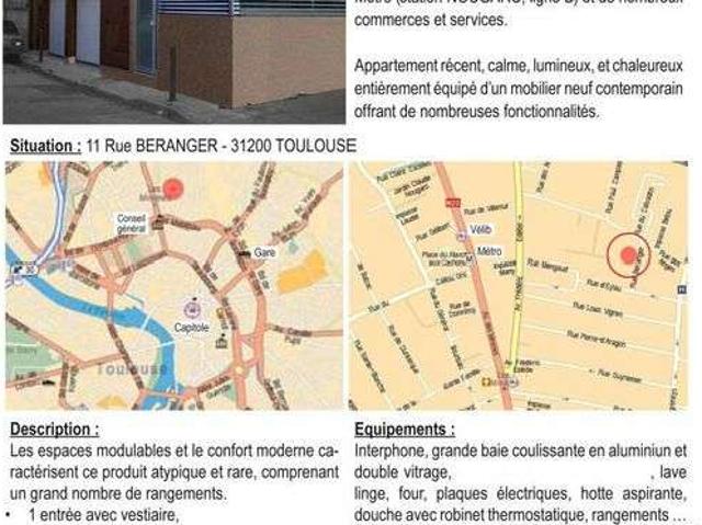 Location appartement 1 pièce Toulouse 31