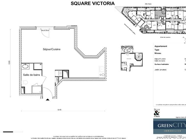 Location appartement 1 pièce VILLIERS SUR MARNE 38m² à 829.84€/mois CDC Habitat