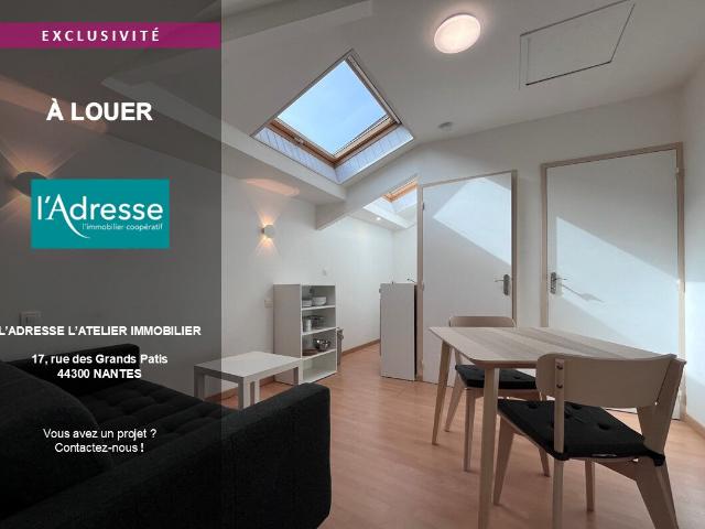 Location appartement 1 pièce, 27.80m², Nantes