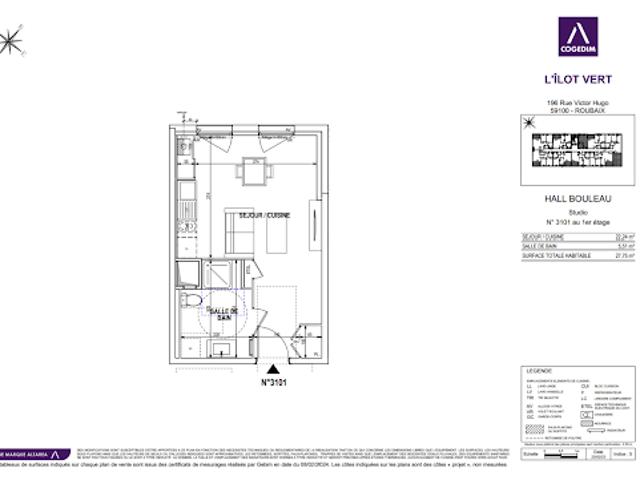 Location Appartement 1 pièce 28 m2 Roubaix