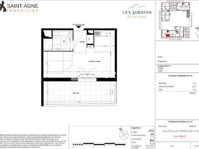Location Appartement 1 pièce 29.6 m2 Grigny