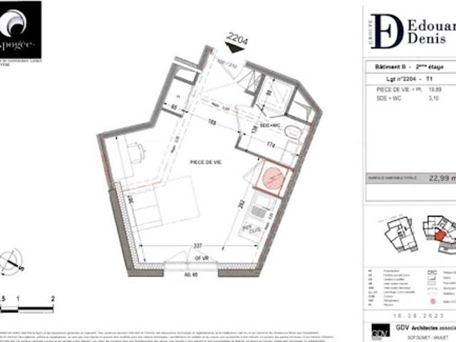 Location Appartement 1 pièce 22.99 m2 Aytre