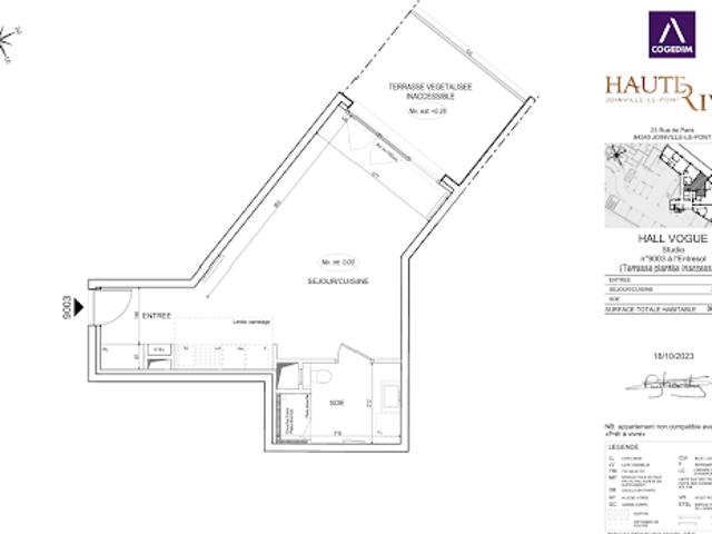 Location Appartement 1 pièce 39 m2 Joinville le Pont
