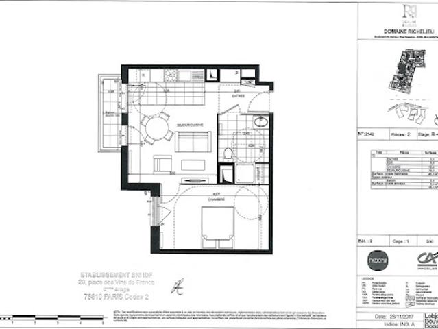 Location Appartement 2 pièces 43 m2 Rueil Malmaison