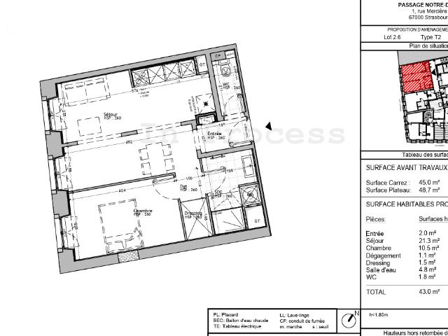 Location Appartement 2 pièces 43m² STRASBOURG 67000
