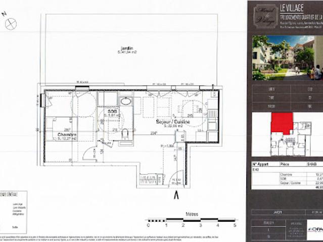 Location Appartement 2 pièces 40.93 m2 Mériel
