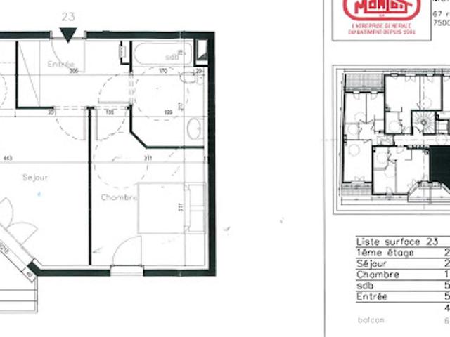 Location Appartement 2 pièces 40.03 m2 Noisy le Grand
