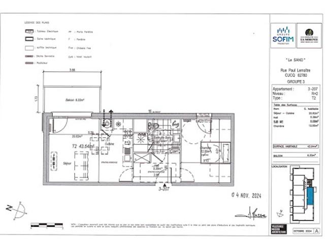 Location Appartement 2 pièces 44 m2 Cucq