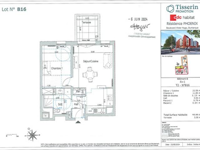 Location Appartement 2 pièces 44 m2 Dunkerque