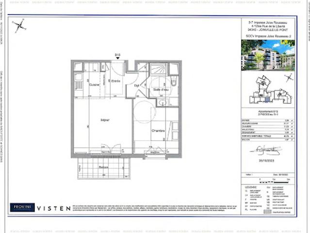 Location Appartement 2 pièces 44 m2 Joinville le Pont