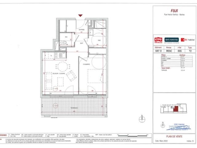 Location Appartement 2 pièces 44 m2 Nantes