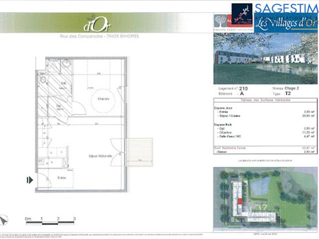 Location Appartement 2 pièces 45.81 m2 Savigny le Temple