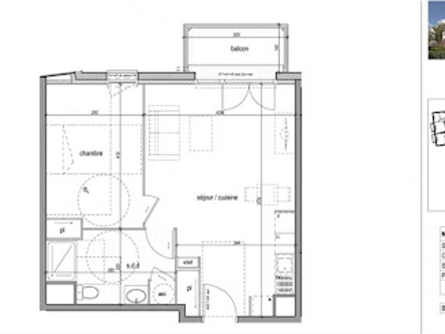 Location Appartement 2 pièces 45.97 m2 Saint Aubin lès Elbeuf