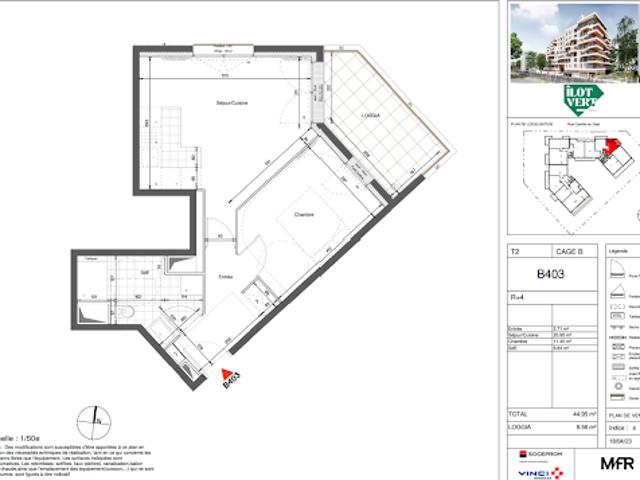Location Appartement 2 pièces 45 m2 Villeneuve la Garenne