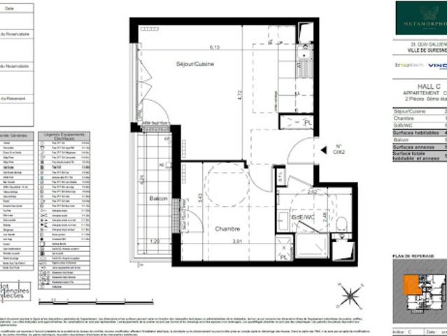 Location Appartement 2 pièces 45 m2 Suresnes
