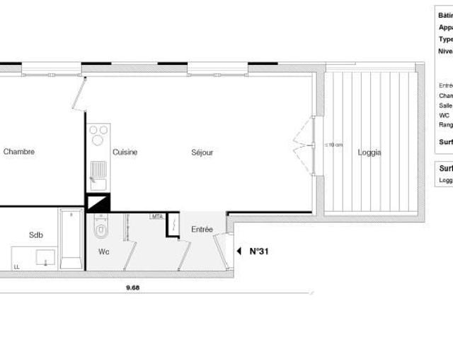 Location Appartement 2 pièces 45m² TOULOUSE 31400