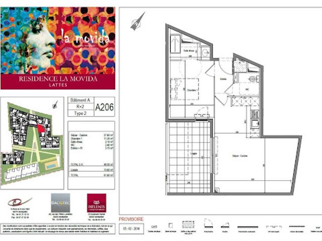 Location Appartement 2 pièces 48 m2 Lattes