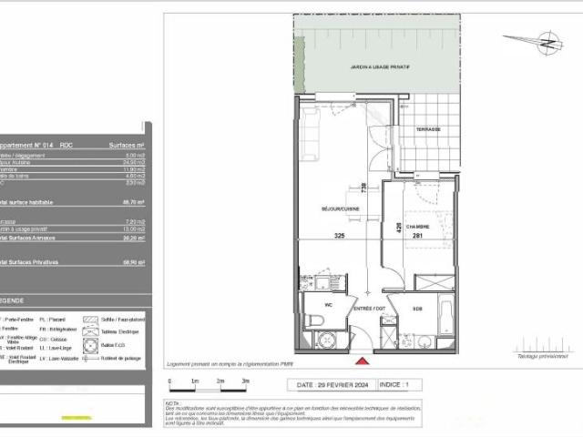 Location Appartement 2 pièces 48m² QUINT FONSEGRIVES 31130