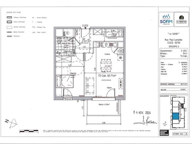 Location Appartement 2 pièces 51 m2 Cucq