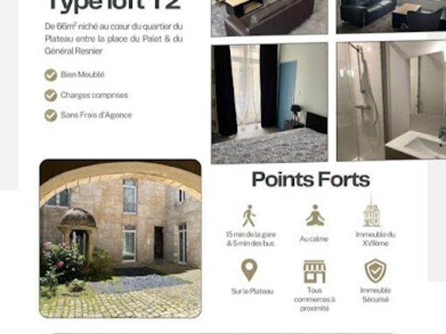Location Appartement 2 pièces 66 m2 Angouleme