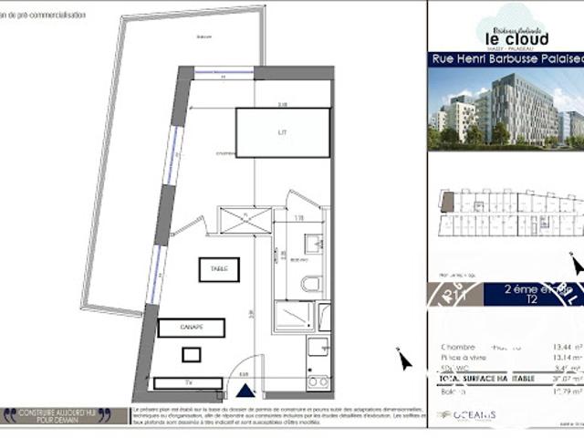 Location Appartement 2 pièces 30.07 m2 Palaiseau