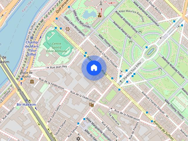 Location appartement 2 pièces à Paris, Avenue de Suffren
