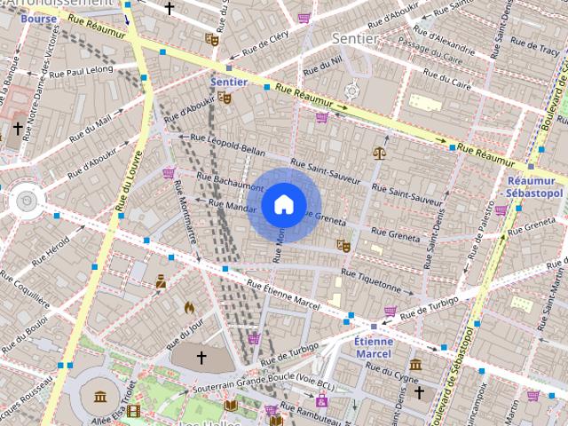 Location appartement 2 pièces à Paris, Rue des Bourdonnais