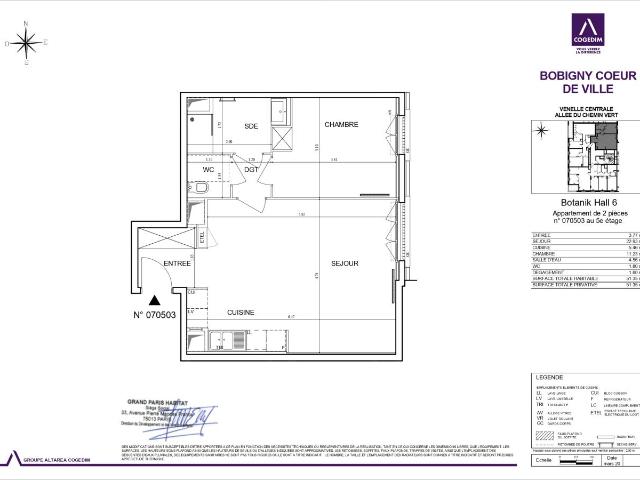 Location appartement 2 pièces BOBIGNY 51m² à 923.72€/mois CDC Habitat