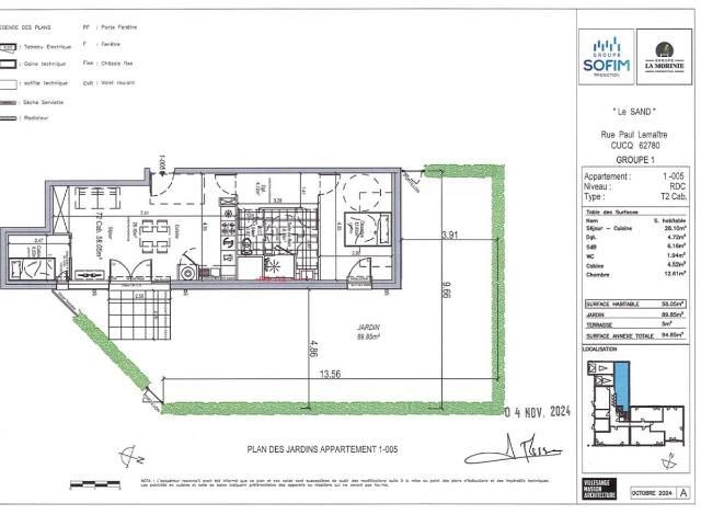 Location appartement 2 pièces CUCQ 57m² à 768.60€/mois CDC Habitat