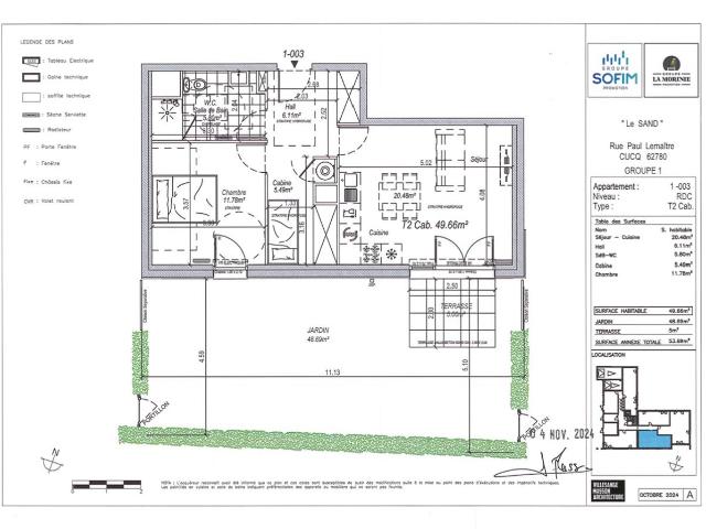 Location appartement 2 pièces CUCQ 50m² à 667.06€/mois CDC Habitat