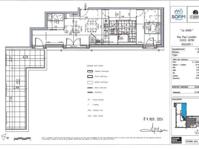 Location appartement 2 pièces CUCQ 53m² à 776.94€/mois CDC Habitat