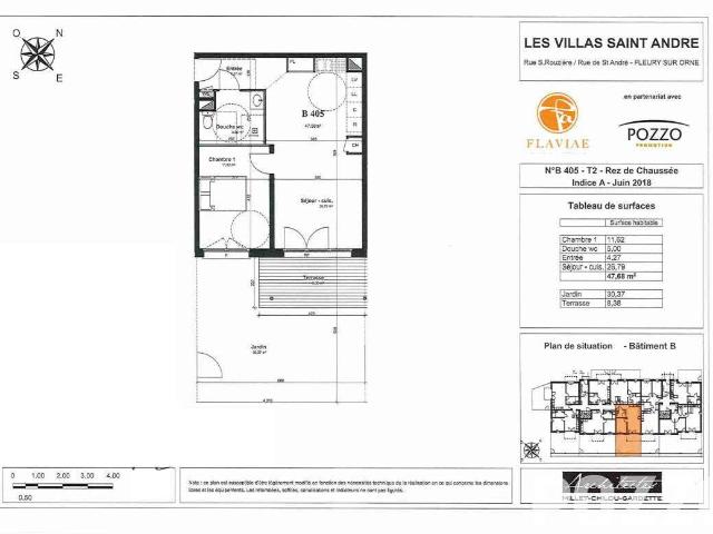 Location appartement 2 pièces Fleury sur Orne 14