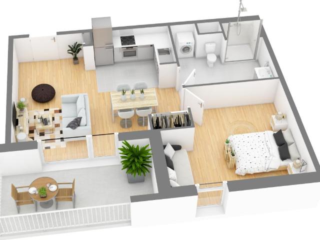 Location appartement 2 pièces HAGUENAU 50m² à 764.75€/mois CDC Habitat