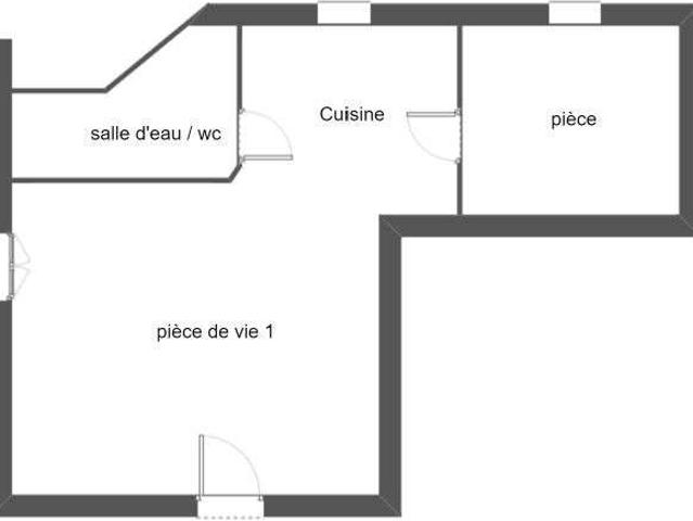 Location appartement 2 pièces Le Mans Miroir Batignolles 72