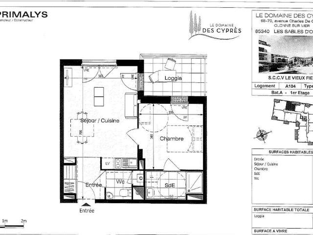 Location appartement 2 pièces Les Sables d'Olonne 85