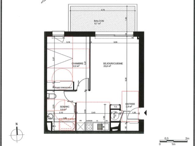 Location appartement 2 pièces LESPINASSE 45m² à 567.43€/mois CDC Habitat