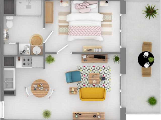 Location appartement 2 pièces MARSEILLE 40m² à 805.76€/mois CDC Habitat