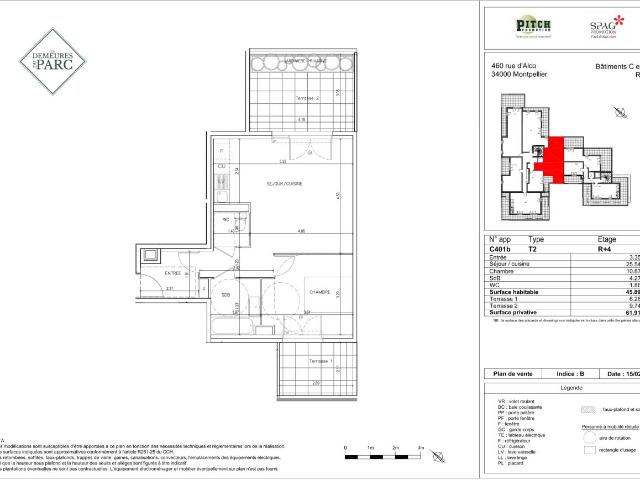 Location appartement 2 pièces MONTPELLIER 46m² à 733.01€/mois CDC Habitat