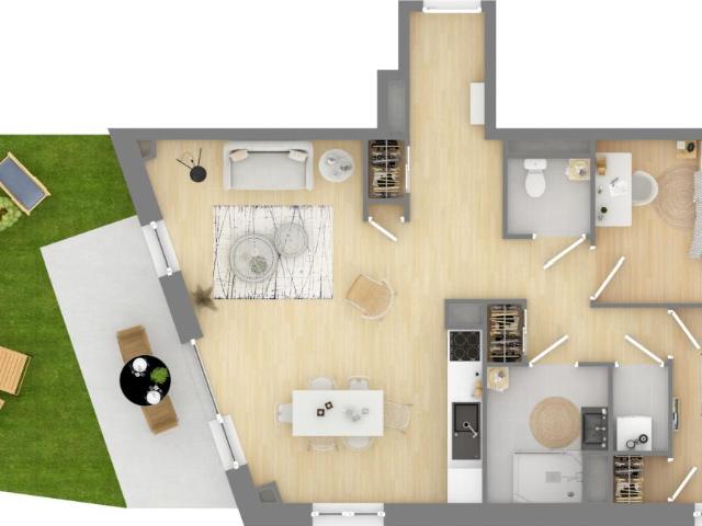 Location appartement 2 pièces NANTES 43m² à 723.86€/mois CDC Habitat