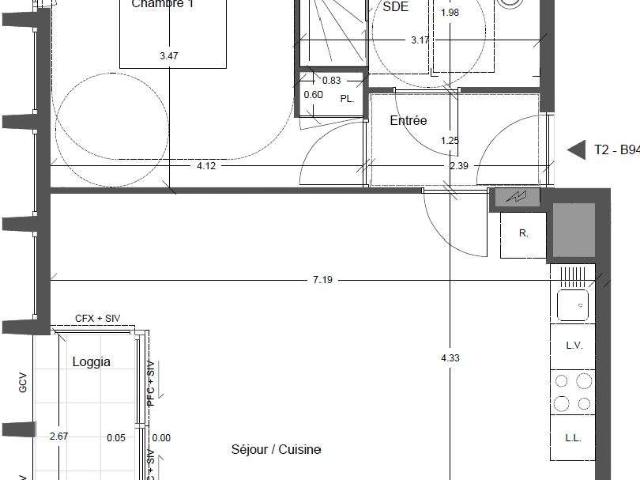 Location appartement 2 pièces Nantes Île de Nantes 44