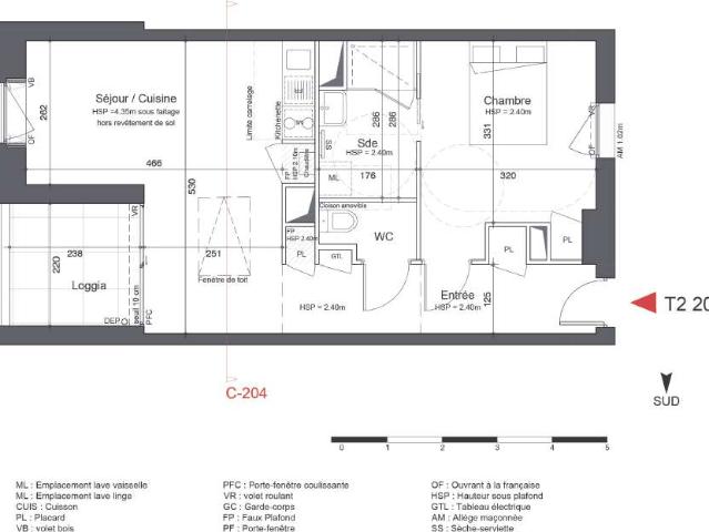Location appartement 2 pièces Nantes Île de Nantes 44