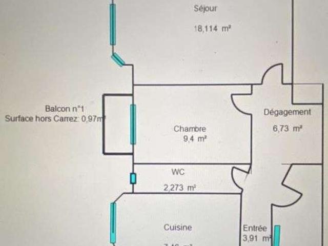 Location appartement 2 pièces Nice 06